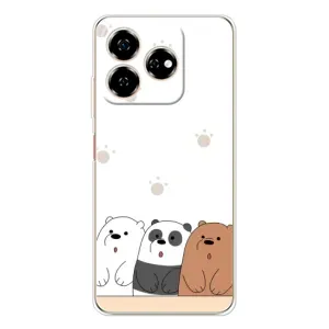 Чехлы с изображением разных животных для ZTE Nubia V60 (Удивленные медвеженки)