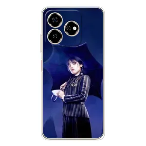 Чохол з картинкою Венсдей на ZTE Nubia V60 (Венсдей з парасолькою)