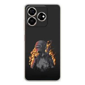 Чохол з картинкою "Герой Pubg" на ZTE Nubia V60 (В полум'ї)
