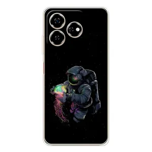 Силіконовый Чохол з принтом "Космонавти" на ZTE Nubia V60 (В руках земля)