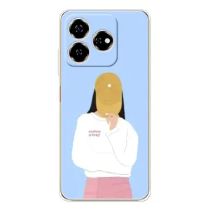 Силіконовый Чохол на ZTE Nubia V60 з картинкой Модных девушек (Жовта кепка)