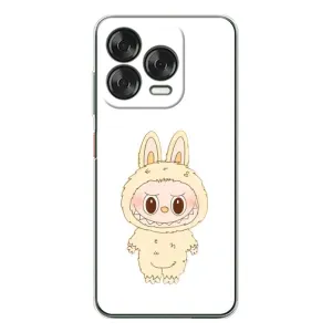 Чехол с принтом Лабубу для ZTE Nubia V70 Design (Бежевый Лабубу)