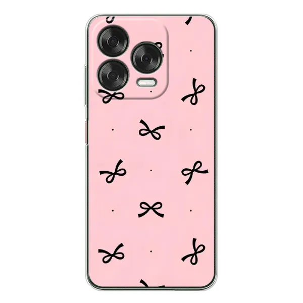 Чехол с рисунком «Черные бантики» для ZTE Nubia V70 Design