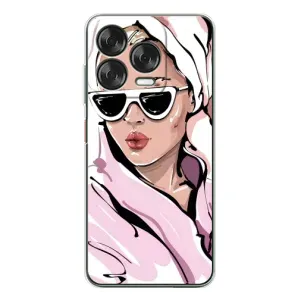 Чехол с картинкой Модные Девчонки ZTE Nubia V70 Design (Девушка в халате)