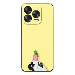 Бампер для ZTE Nubia V70 Design с картинкой "Песики" (Кактус на голове)