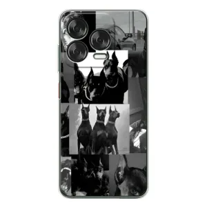 Чехол ДОБЕРМАН для ZTE Nubia V70 Design (Коллаж Доберман)