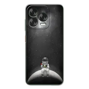Силиконовый Чехол с принтом "Космонавты" на ZTE Nubia V70 Design (Космонавт романтик)