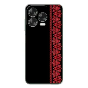 Силиконовый Чехол на ZTE Nubia V70 Design (Красная Вышиванка)