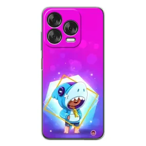 Чехол Бравл Старс для ZTE Nubia V70 Design (Леон в костюме Акулы)