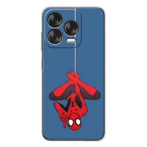 Чехол Супергерой Человека Паука на ZTE Nubia V70 Design (На паутине)
