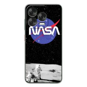 Силиконовый бампер с принтом "Наса" на ZTE Nubia V70 Design (Nasa на луне)
