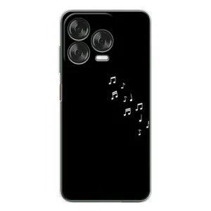 Чехол с картинками на черном фоне для ZTE Nubia V70 Design (Ноты)