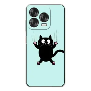 Силіконовий чохол з котиком для ZTE Nubia V70 Design (Падаючий кіт)