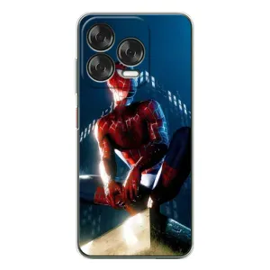Чехол Супергерой Человека Паука на ZTE Nubia V70 Design (Паук на доме)