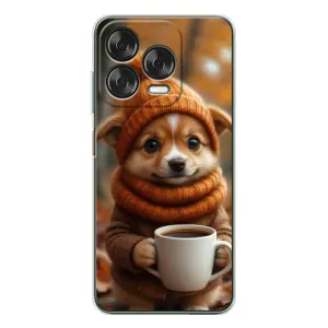 Друкований чохол 'Звірята з кавою' для ZTE Nubia V70 Design (Песик з кавою)