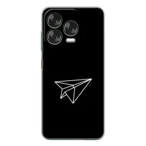 Чехол с картинками на черном фоне для ZTE Nubia V70 Design (Самолетик)