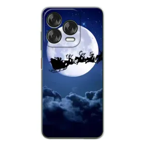 Чехол Санта Клаус для ZTE Nubia V70 Design (Санта - луна)