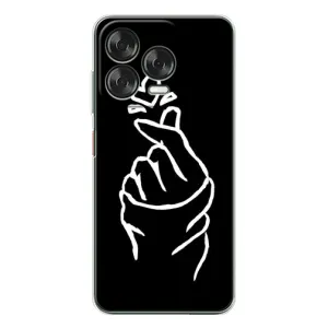 Чехлы (Знак сердечка) на ZTE Nubia V70 Design (Сердце на черном)