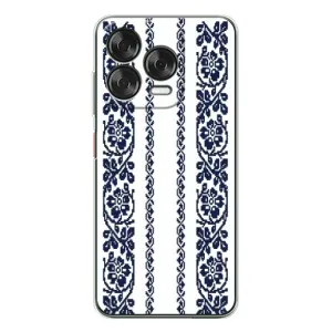 Силиконовый Чехол на ZTE Nubia V70 Design с картинкой Вышиванки (Синяя вышиванка)