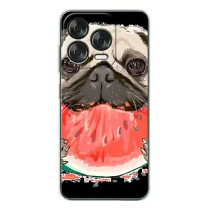 Чехол (ТПУ) Милые собачки для ZTE Nubia V70 Design (Смешной Мопс)
