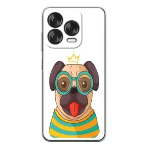 Бампер для ZTE Nubia V70 Design с картинкой "Песики" (Собака Король)