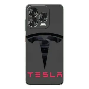Силиконовый бампер с картинкой машины на ZTE Nubia V70 Design (Logo TESLA)