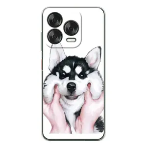 Бампер для ZTE Nubia V70 Design с картинкой "Песики" (Собака Хаски)