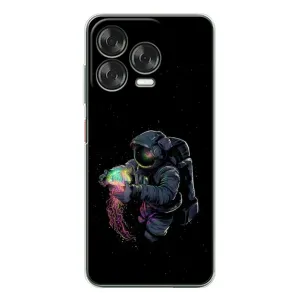 Силиконовый Чехол с принтом "Космонавты" на ZTE Nubia V70 Design (В руках земля)