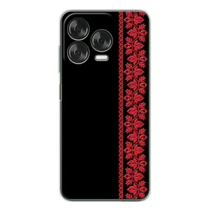 Силиконовый Чехол на ZTE Nubia V70 Design с картинкой Вышиванки (Вышиванка на черном)