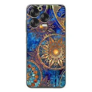 Чехлы со смыслом для ZTE Nubia V70 Design (Золотые узоры)
