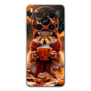 Друкований чохол 'Звірята з кавою' для ZTE Nubia V70 Max (Білка з кавою)