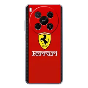 Силиконовый бампер с картинкой машины на ZTE Nubia V70 Max (Ferrari Logo)
