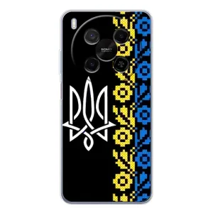 Силиконовый Чехол на ZTE Nubia V70 Max (Герб и вышыванка)