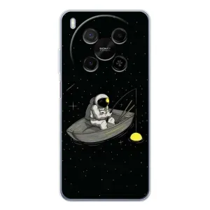 Силиконовый Чехол с принтом "Космонавты" на ZTE Nubia V70 Max (Космонавт на рыбалке)