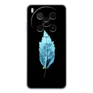 Чехол с картинками на черном фоне для ZTE Nubia V70 Max (Листочек)