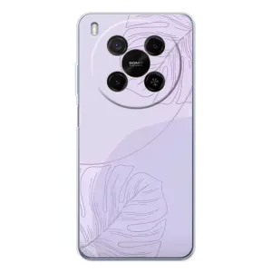 Чехол цветочный дизайн для ZTE Nubia V70 Max (Монстера фиолетовая)