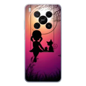 Девчачий Чехол для ZTE Nubia V70 Max (На качели)