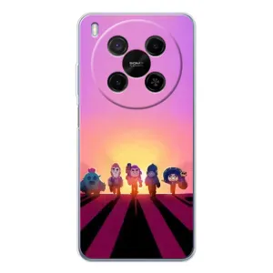 Силиконовый Чехол на ZTE Nubia V70 Max с картинкой Brawl Stars (Персонажи в закате)