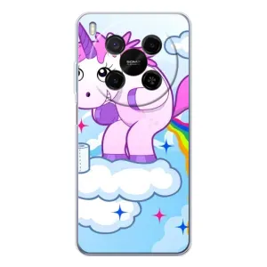 Чехол Unicorn на ZTE Nubia V70 Max (Радуга единорожка)