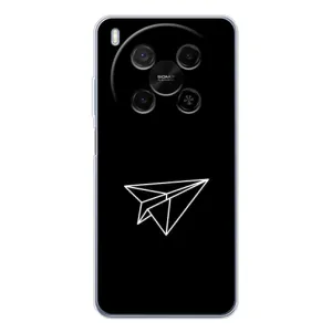 Чехол с картинками на черном фоне для ZTE Nubia V70 Max (Самолетик)