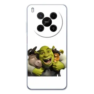 Друкований чохол з принтом Шрек для ZTE Nubia V70 Max (Шрек осел і кіт)