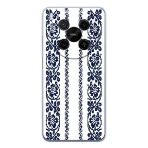 Силиконовый Чехол на ZTE Nubia V70 Max с картинкой Вышиванки (Синяя вышиванка)