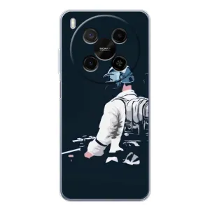 Силиконовый чехол с картинкой "Герой Pubg" на ZTE Nubia V70 Max (В экиперовке)
