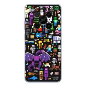 Чохол майнкрафт для ZTE Nubia V70 Max (Усі персонажі)