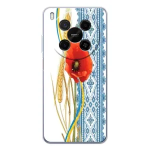 Силиконовый Чехол на ZTE Nubia V70 Max с картинкой Вышиванки (Вышиванка с цветком)