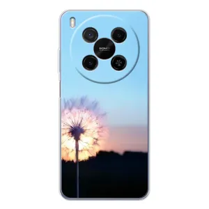 Силиконовый Чехол с одуванчиками на ZTE Nubia V70 Max (Закат с одуванчиком)