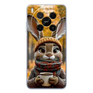 Друкований чохол 'Звірята з кавою' для ZTE Nubia V70 Max (Зайчик з кавою)