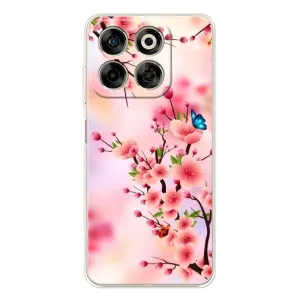 Чехол с принтом САКУРЫ на ZTE Nubia V70 (Бабочки на сакуре)