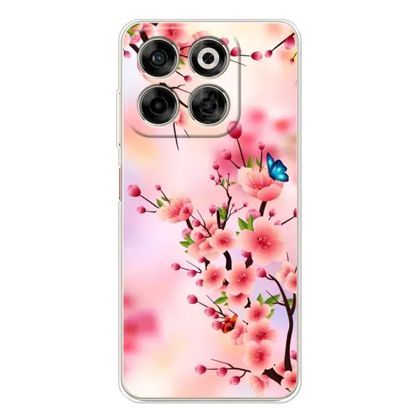Чехол с рисунком «Бабочки на сакуре» для ZTE Nubia V70 Чехол с рисунком «Бабочки на сакуре» для ZTE Nubia V70