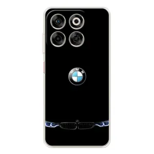 Силиконовый бампер с картинкой машины на ZTE Nubia V70 (Черный BMW)